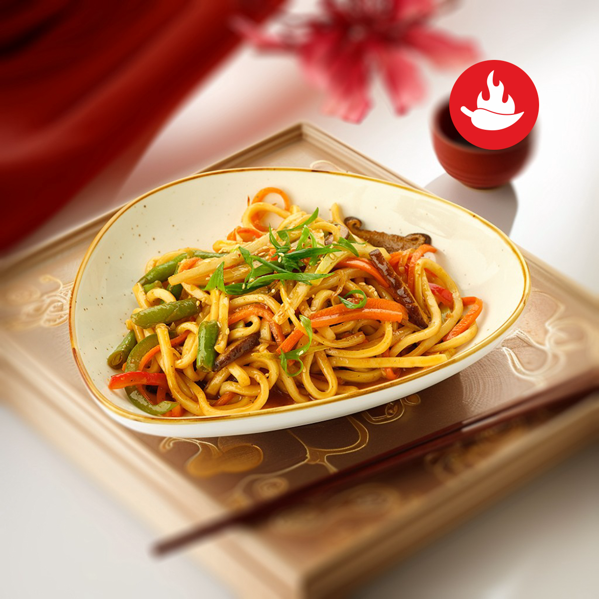 Удон с овощами