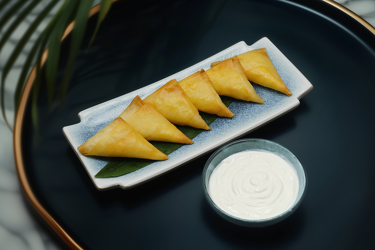 Potato curry samosa