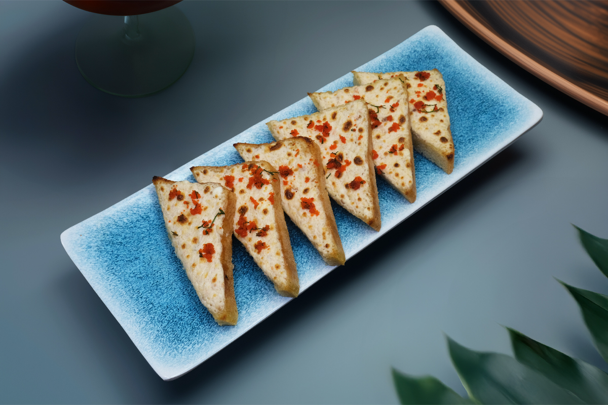 Хлеб с копчёным сыром