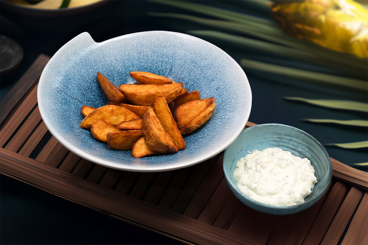 Country-style potatoes with fish sauce 'Express'