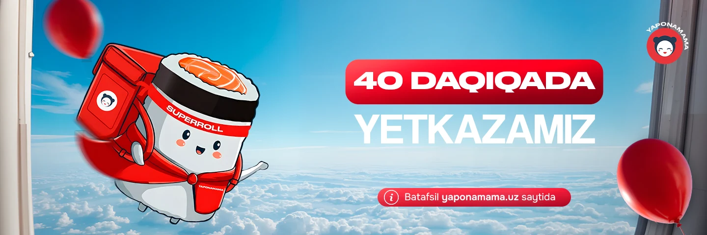 Banner aksiya 40 daqiqada yetkazib beramiz — yoki “Kantan” seti bepul