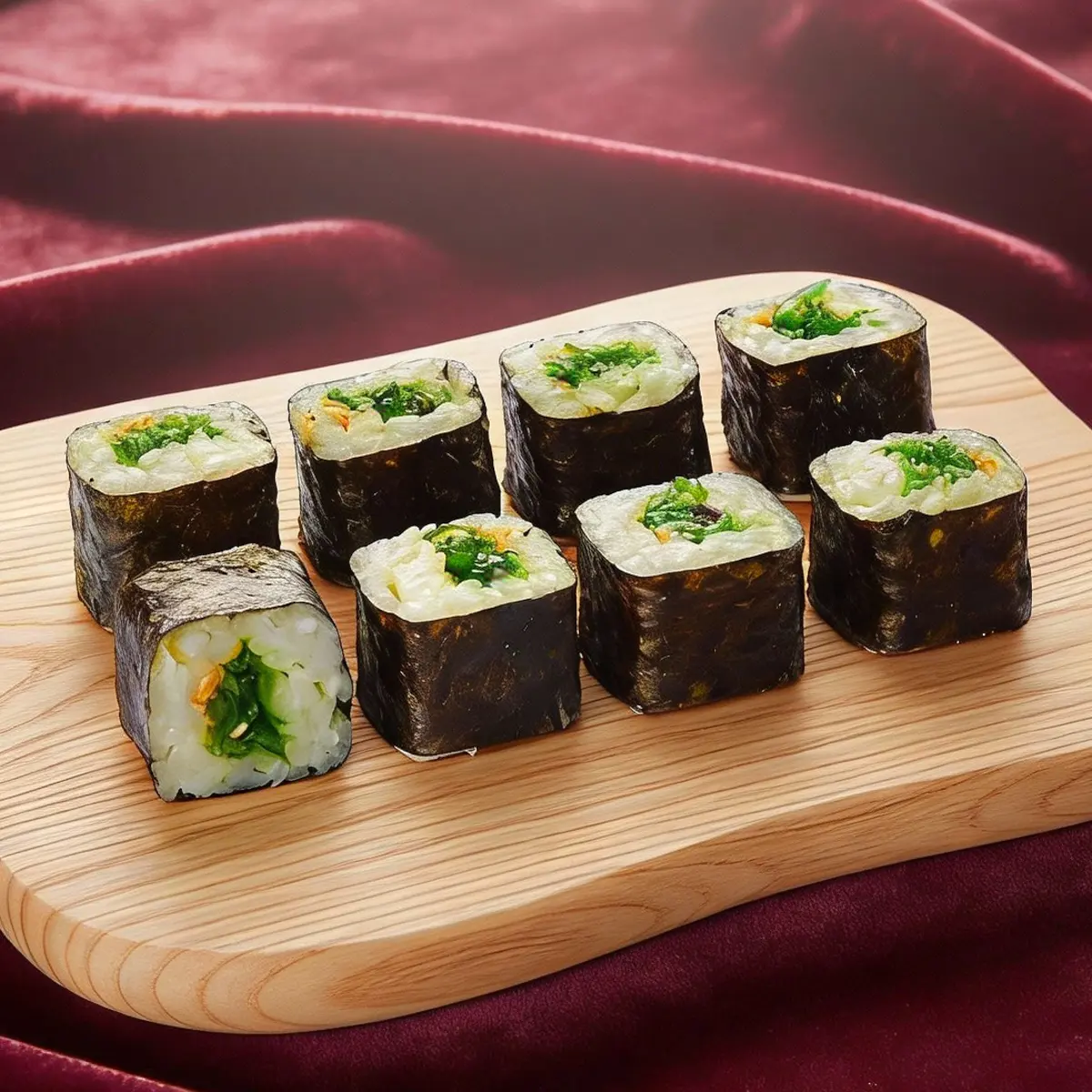 Maki with chuka salad 8 pcs.
